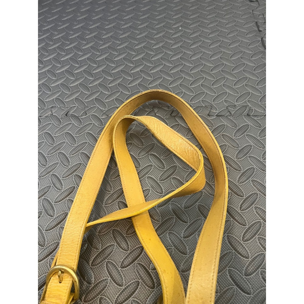Vintage Coach Waverly Soho Yellow Leather Purse Buckle Shoulder Bag 4157 - Picture 11 of 11